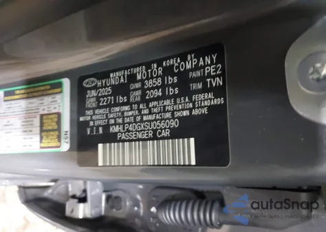 2025 Hyundai Elantra Limited from USA, damaged, VIN KMHLP4DGXSU056090